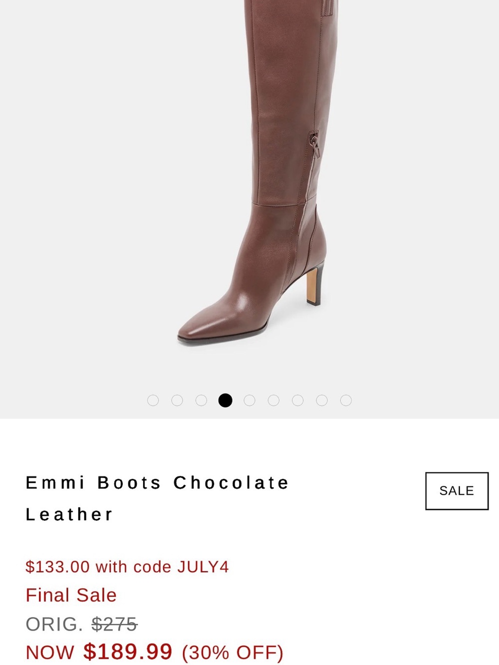 Dolce Vita Emmi Knee-High Boot in Chocolate Brown